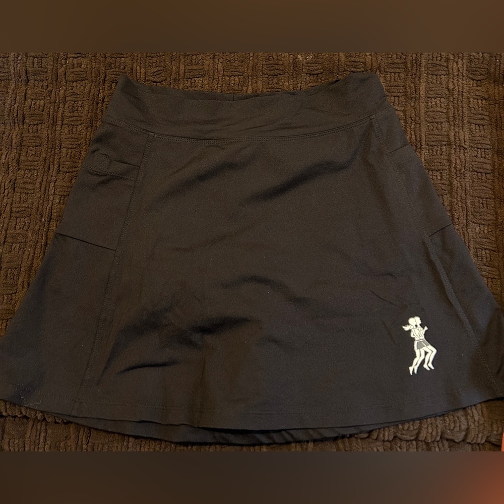 Black running skirt with shorts underneath